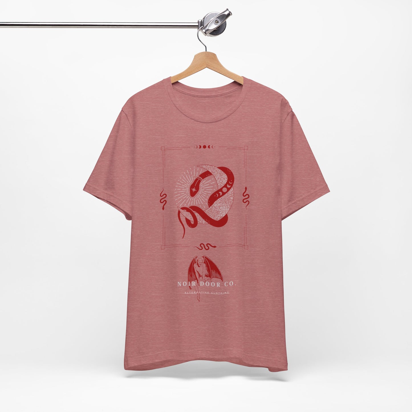 Mystical Snake Moon T-Shirt: Occult Graphic Tee, USA Made