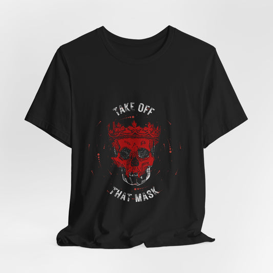 Gothic Red Skull Graphic Tee - Noir Door Dark Art Top