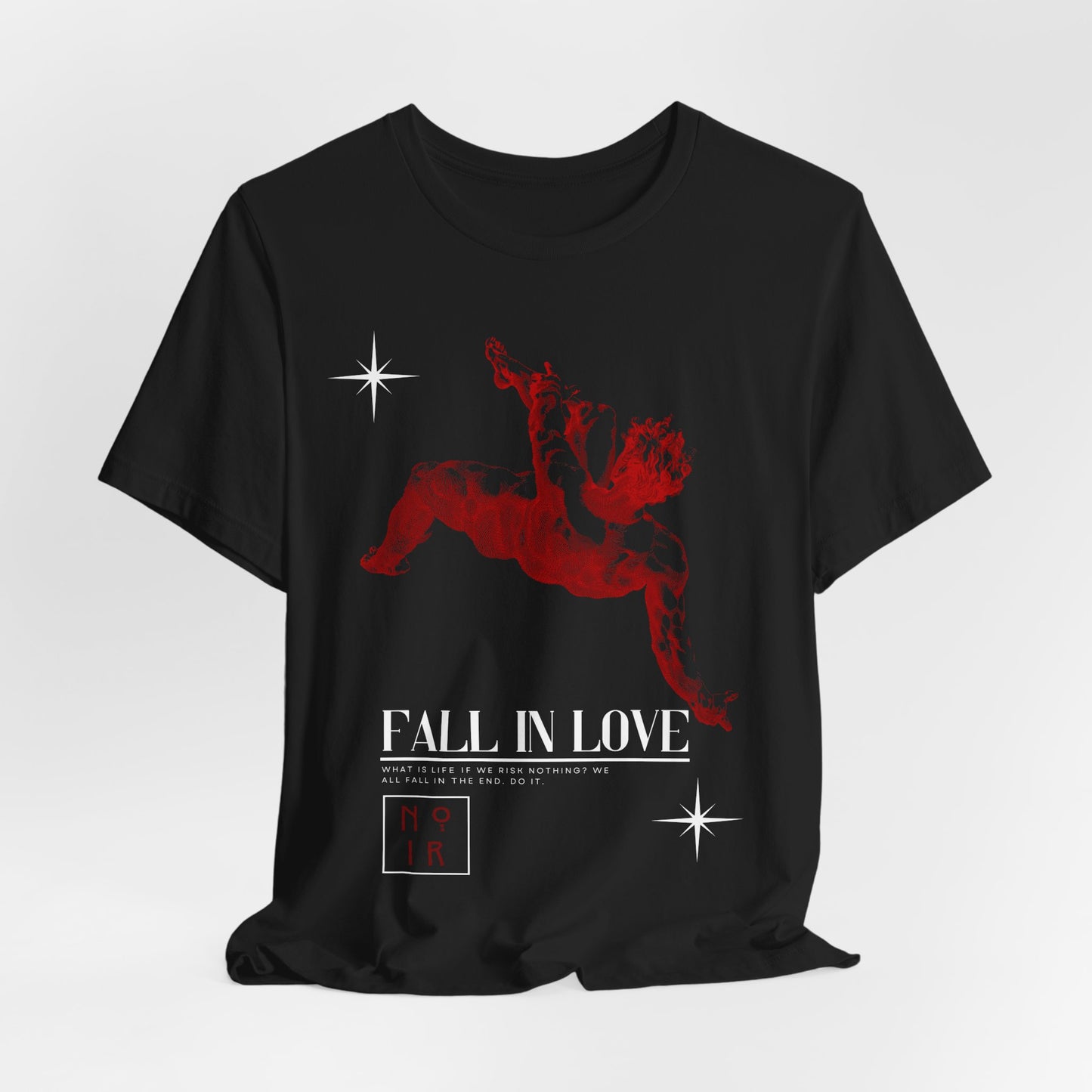 Gothic Skater Tee: Greek Statue, Fall In Love - USA Made