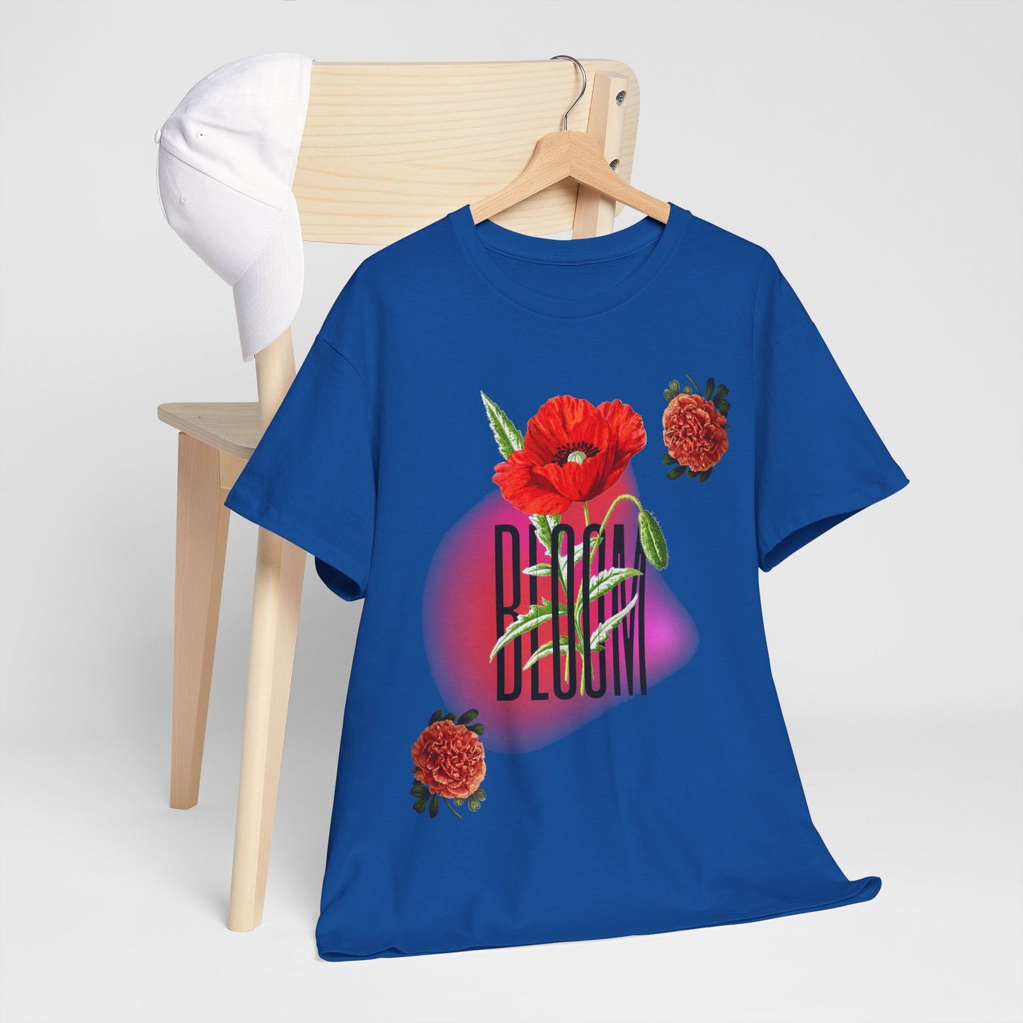 Floral Bloom Graphic Tee: Vibrant Botanical Rose Shirt
