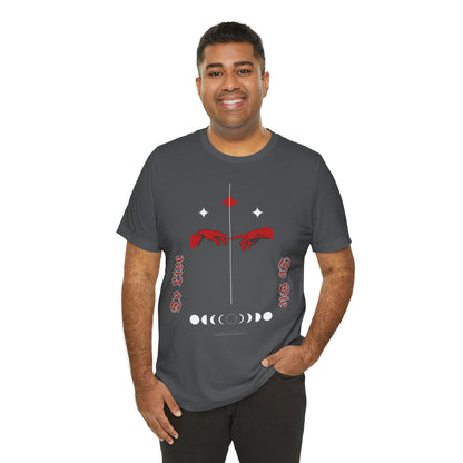 Gothic Moon Phases T-Shirt: Celestial Hands Graphic, USA Made
