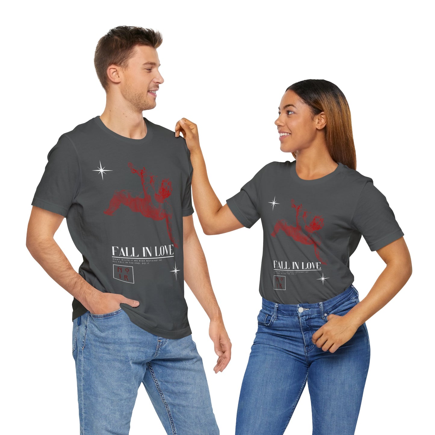 Gothic Skater Tee: Greek Statue, Fall In Love - USA Made