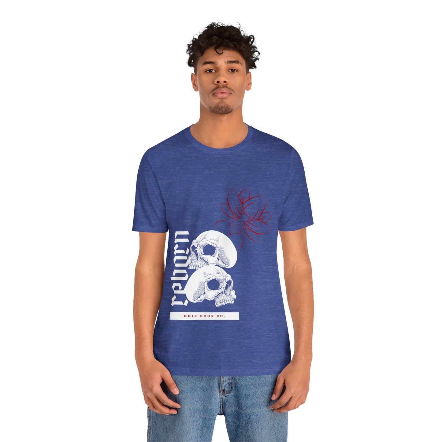Reborn Skull Graphic Tee: Gothic Crown Design