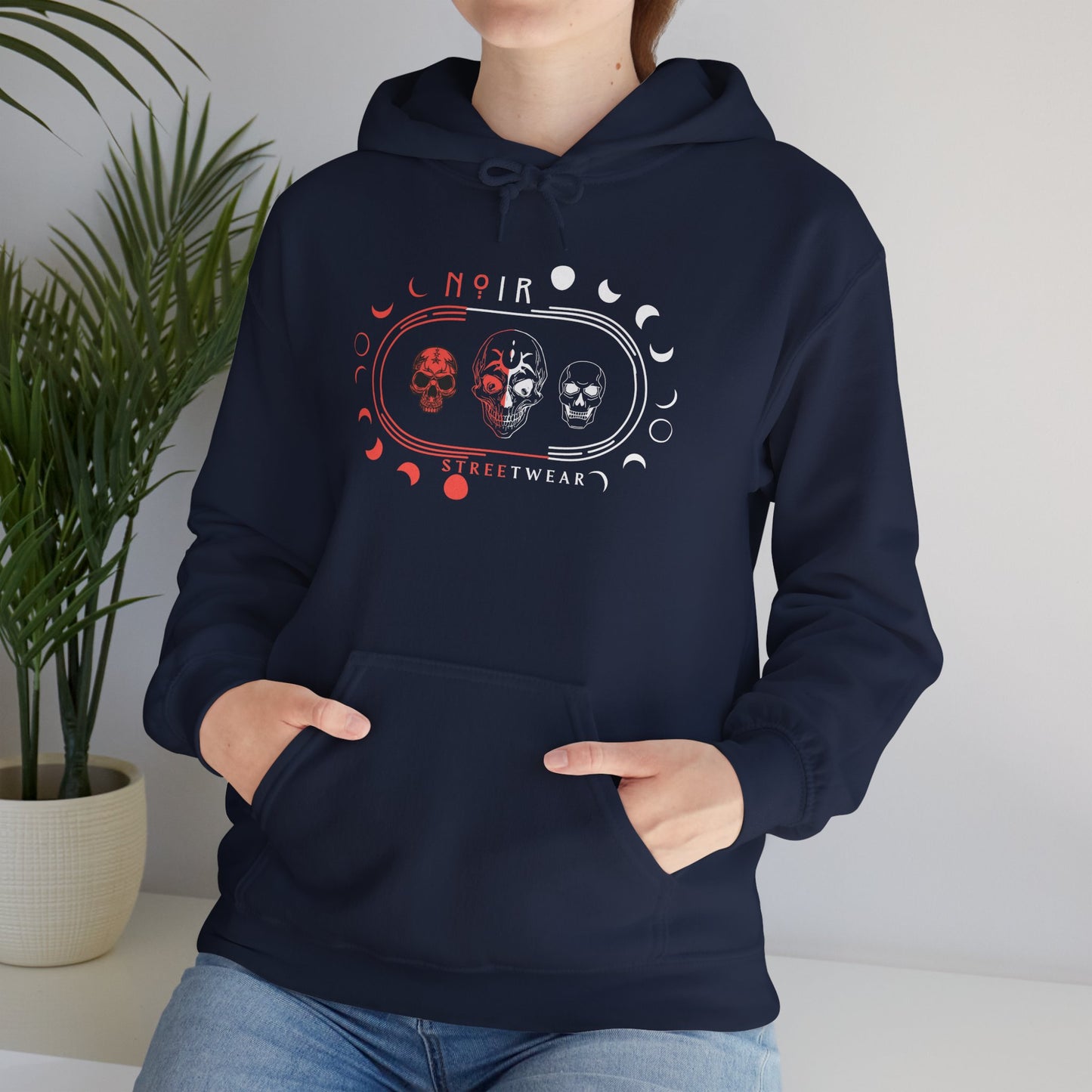 Celestial Oversized Hoodie for Her, Gothic Skull and Moon Pullover, Unique Alternative Apparel, Dark Aesthetic Top, Moody Fashion for Fall