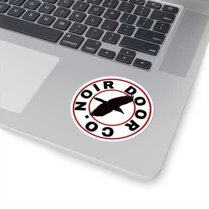 Raven Vinyl Sticker: Gothic Minimalist Crow Decal - Noir Door Co.