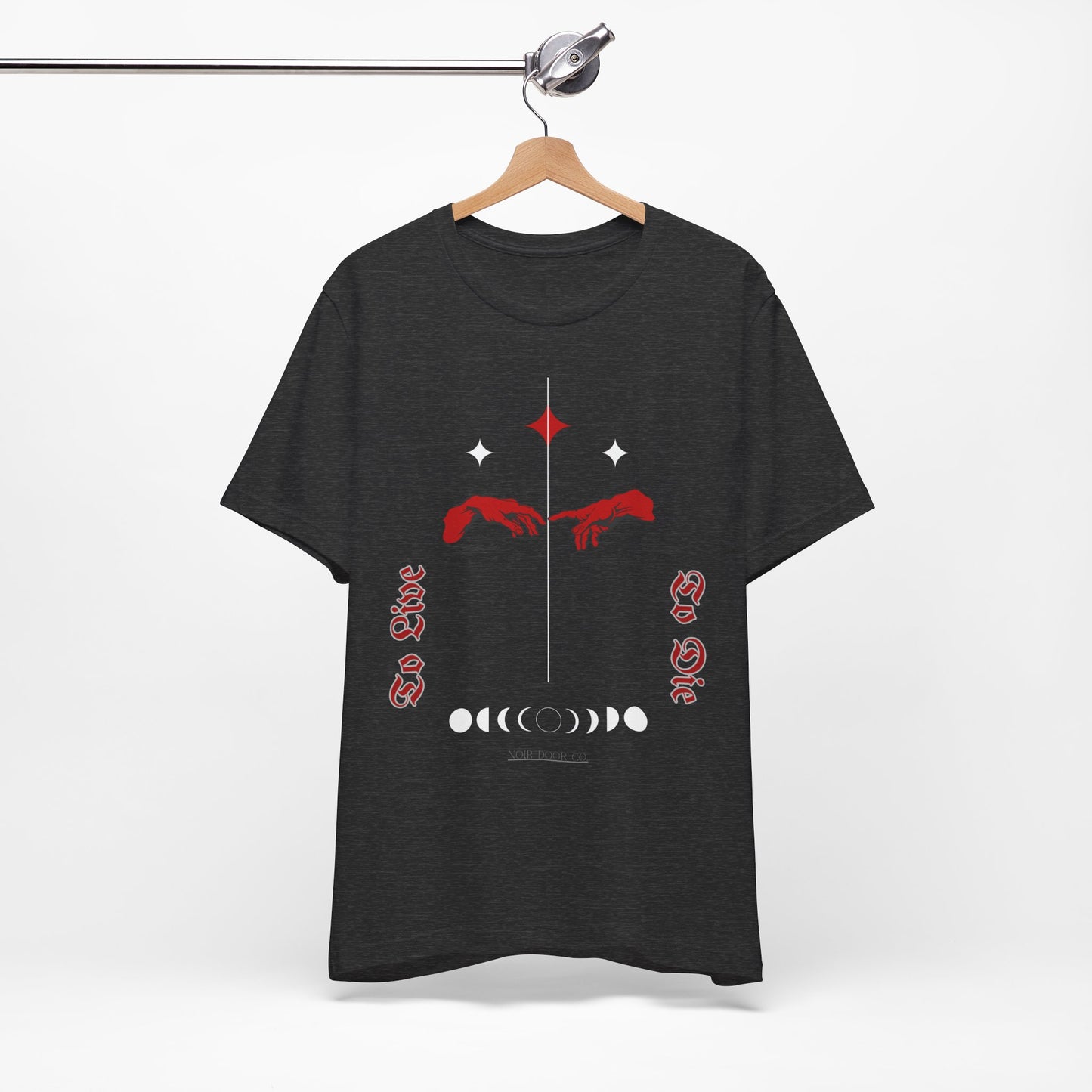 Gothic Moon Phases T-Shirt: Celestial Hands Graphic, USA Made
