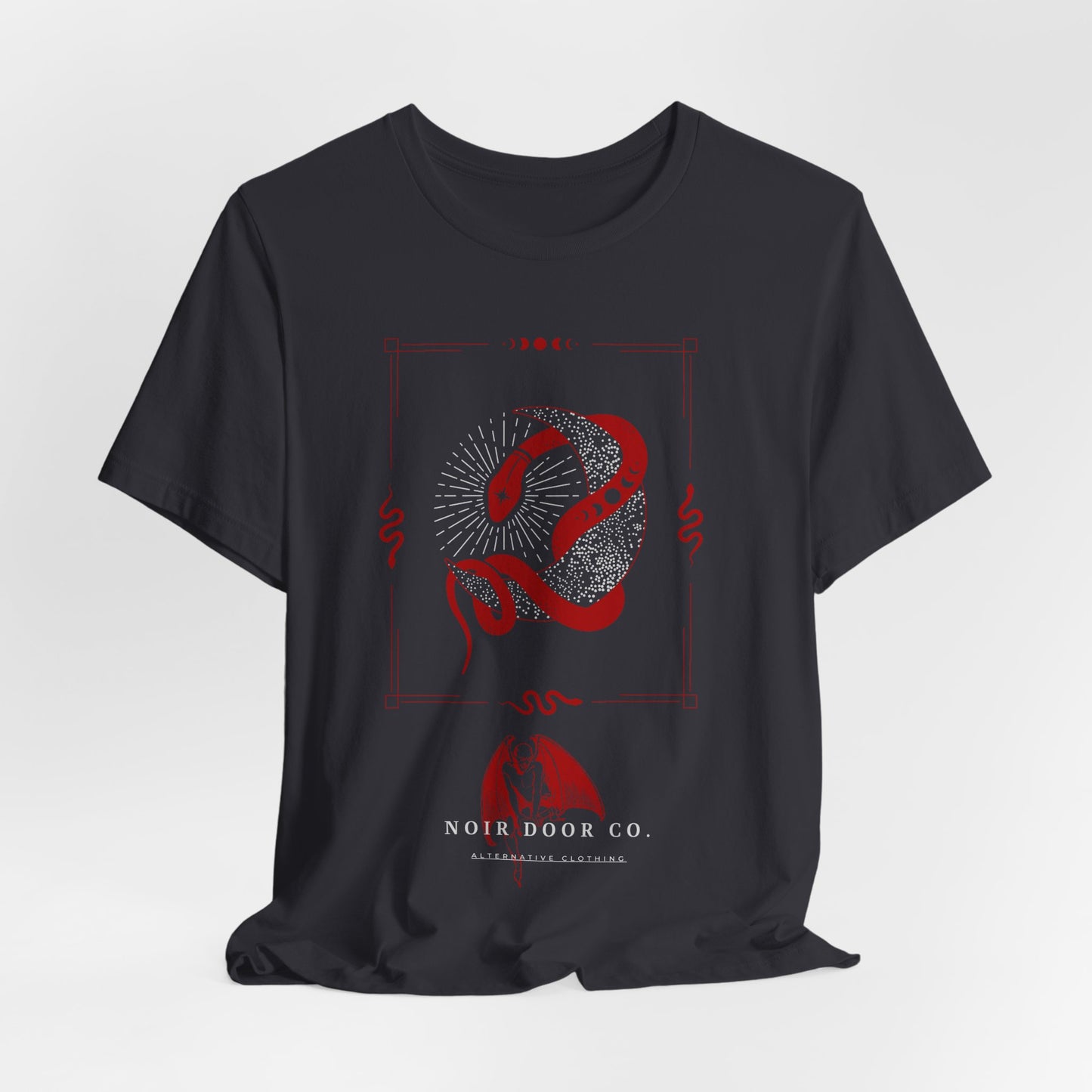 Mystical Snake Moon T-Shirt: Occult Graphic Tee, USA Made