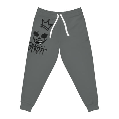 Ghost Graffiti Art Sweatpants: Eerie Smile, Crown Design