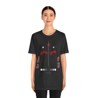 Gothic Moon Phases T-Shirt: Celestial Hands Graphic, USA Made
