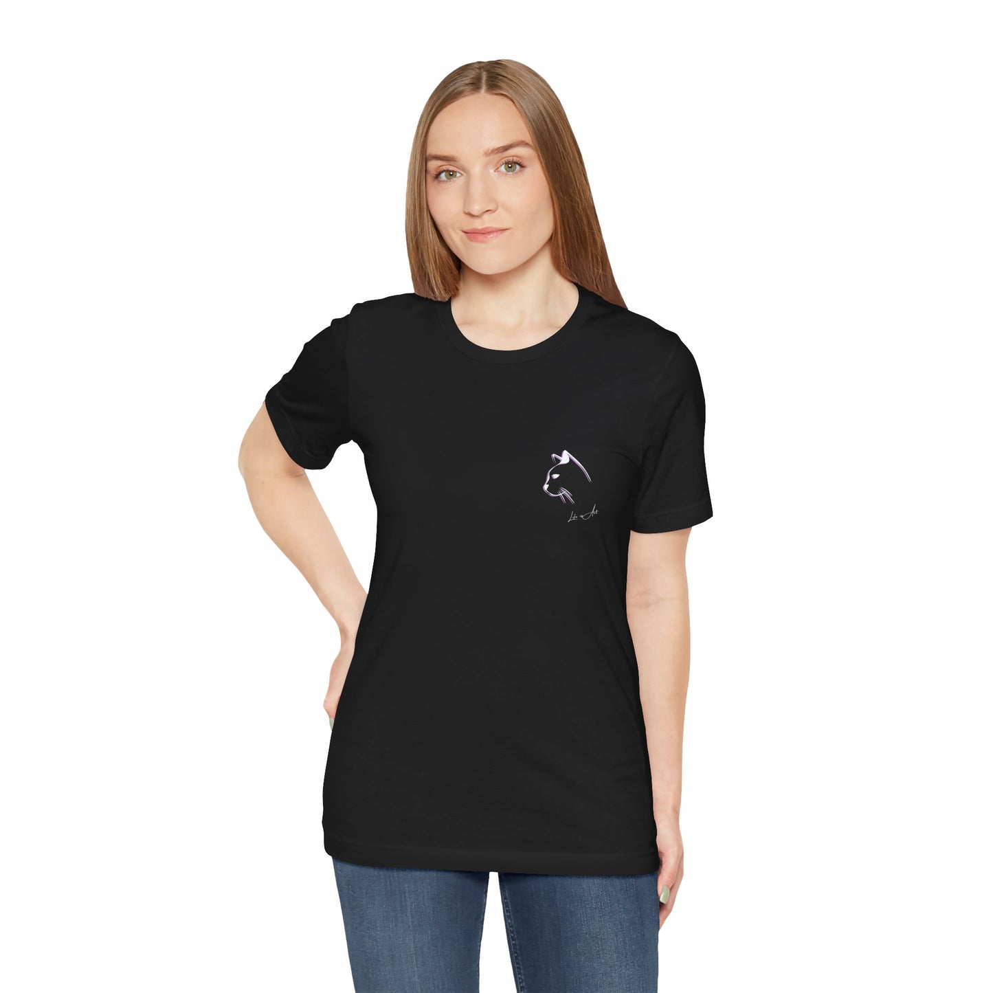 Life Is Art Cat T-Shirt: Happy Accidents Design