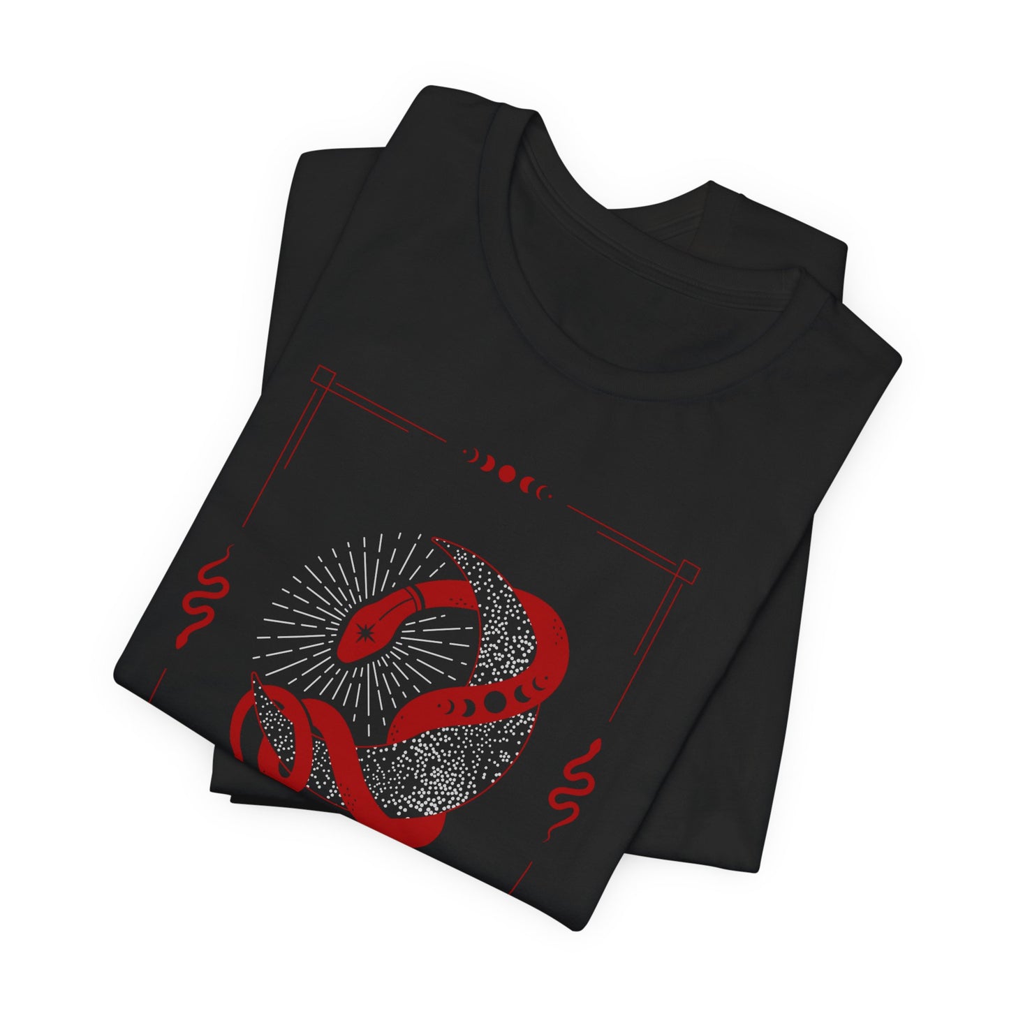 Mystical Snake Moon T-Shirt: Occult Graphic Tee, USA Made