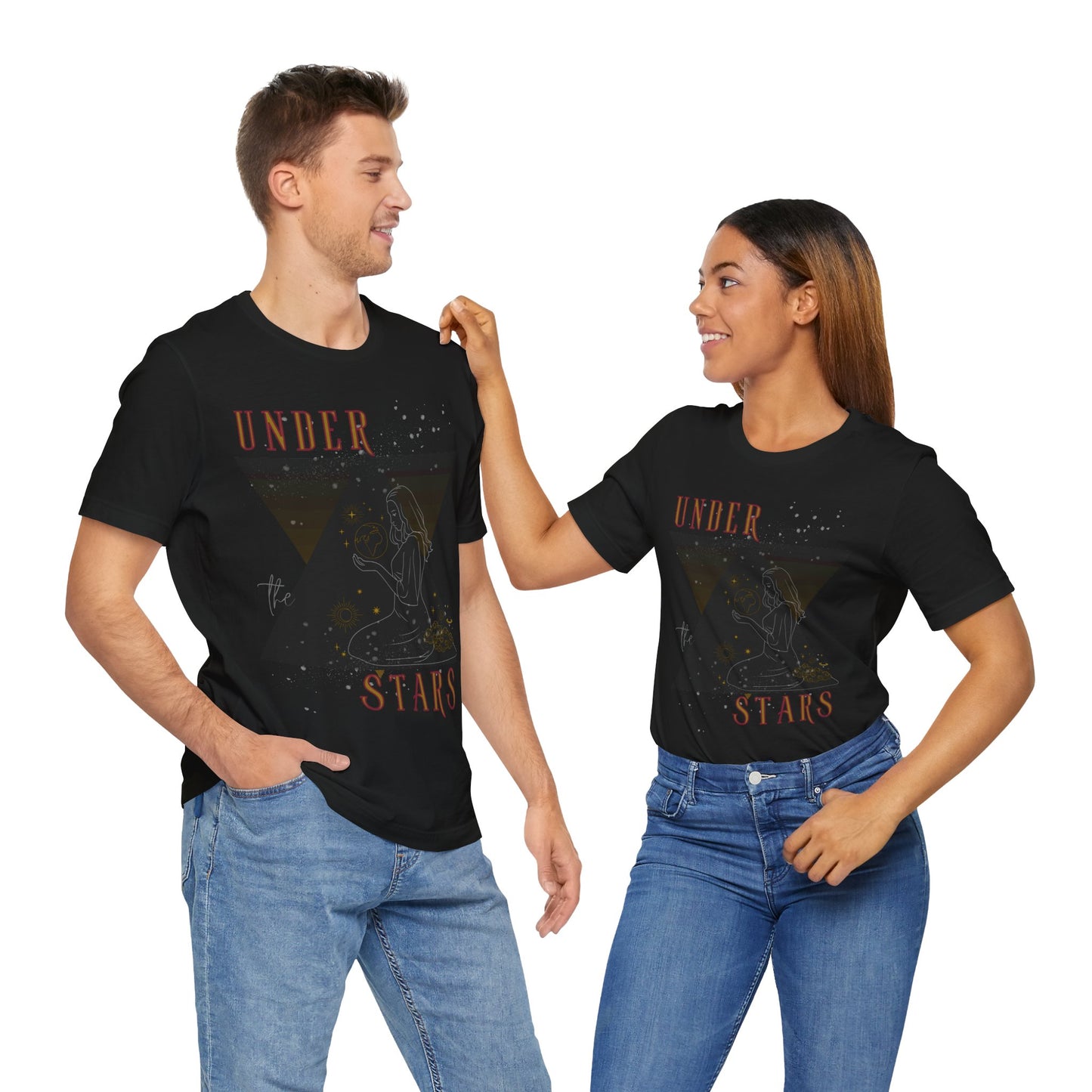 Cosmic Goddess T-Shirt: Celestial Witch, Astrology Lover, Boho Fashion