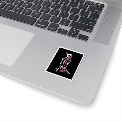 Weeping King Skeleton Sticker: Mental Health Awareness Decal