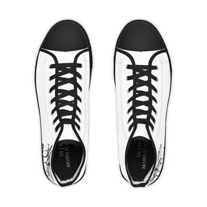 High-Top Sneakers: Surreal Graffiti Art, Memory Foam Soles