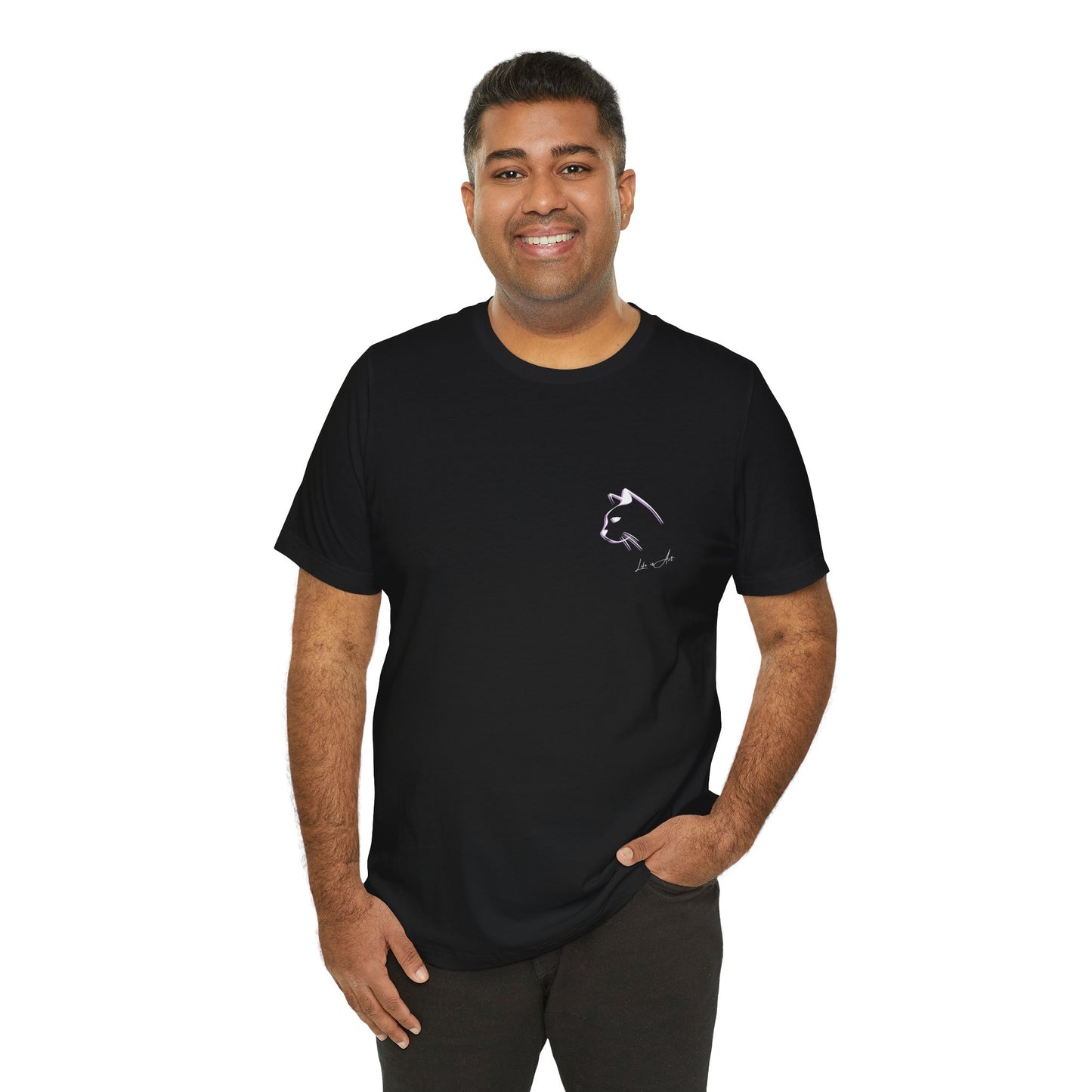 Life Is Art Cat T-Shirt: Happy Accidents Design