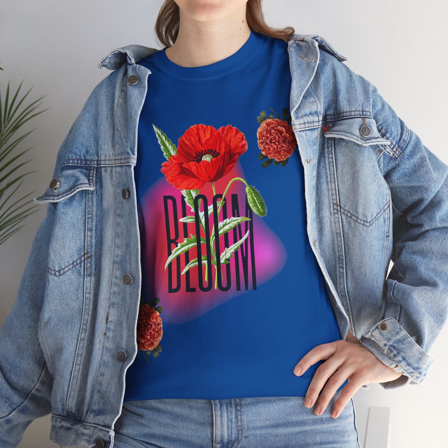 Floral Bloom Graphic Tee: Vibrant Botanical Rose Shirt