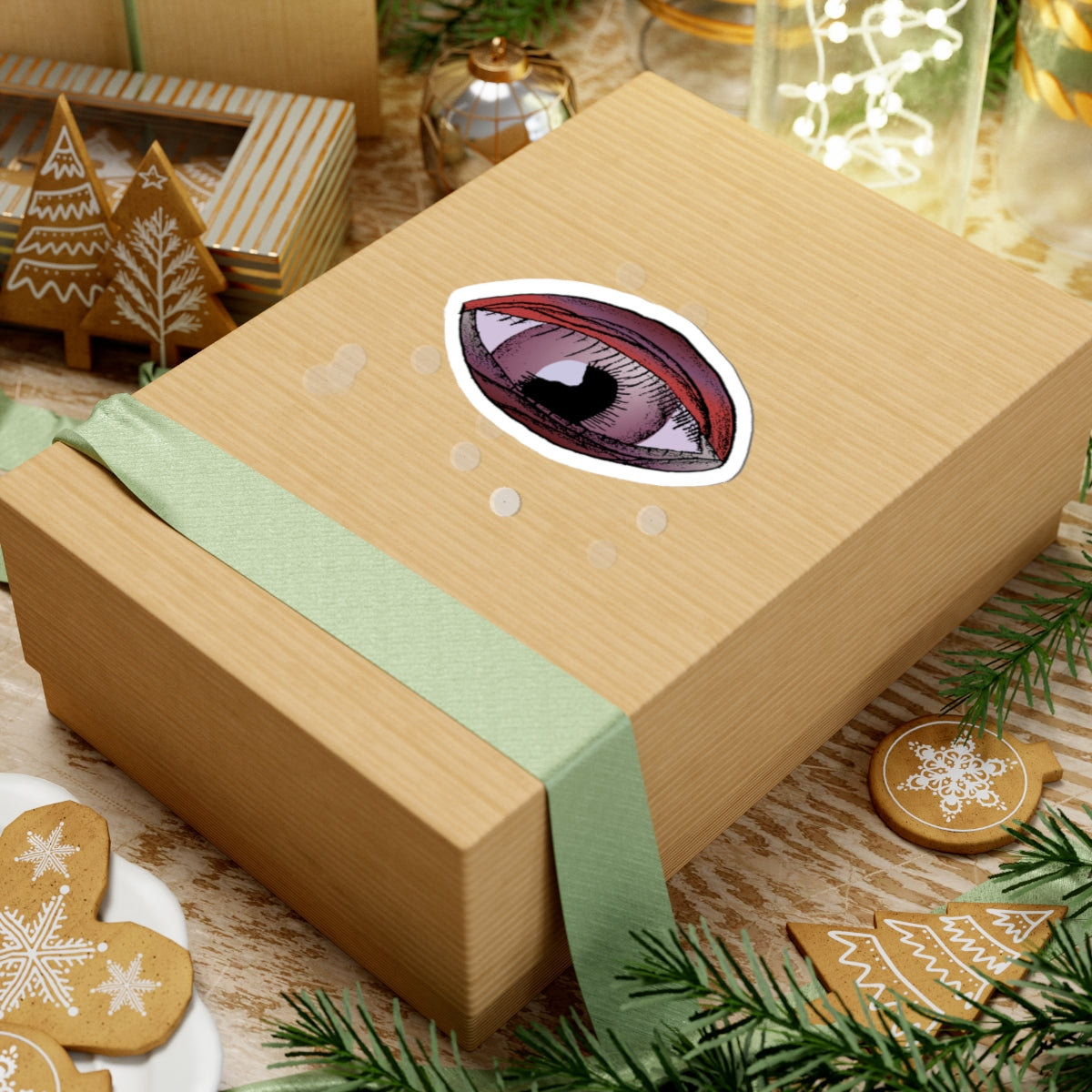 Gothic Eye Sticker: "Watcher of the Veil" Pastel Goth Vinyl Decal
