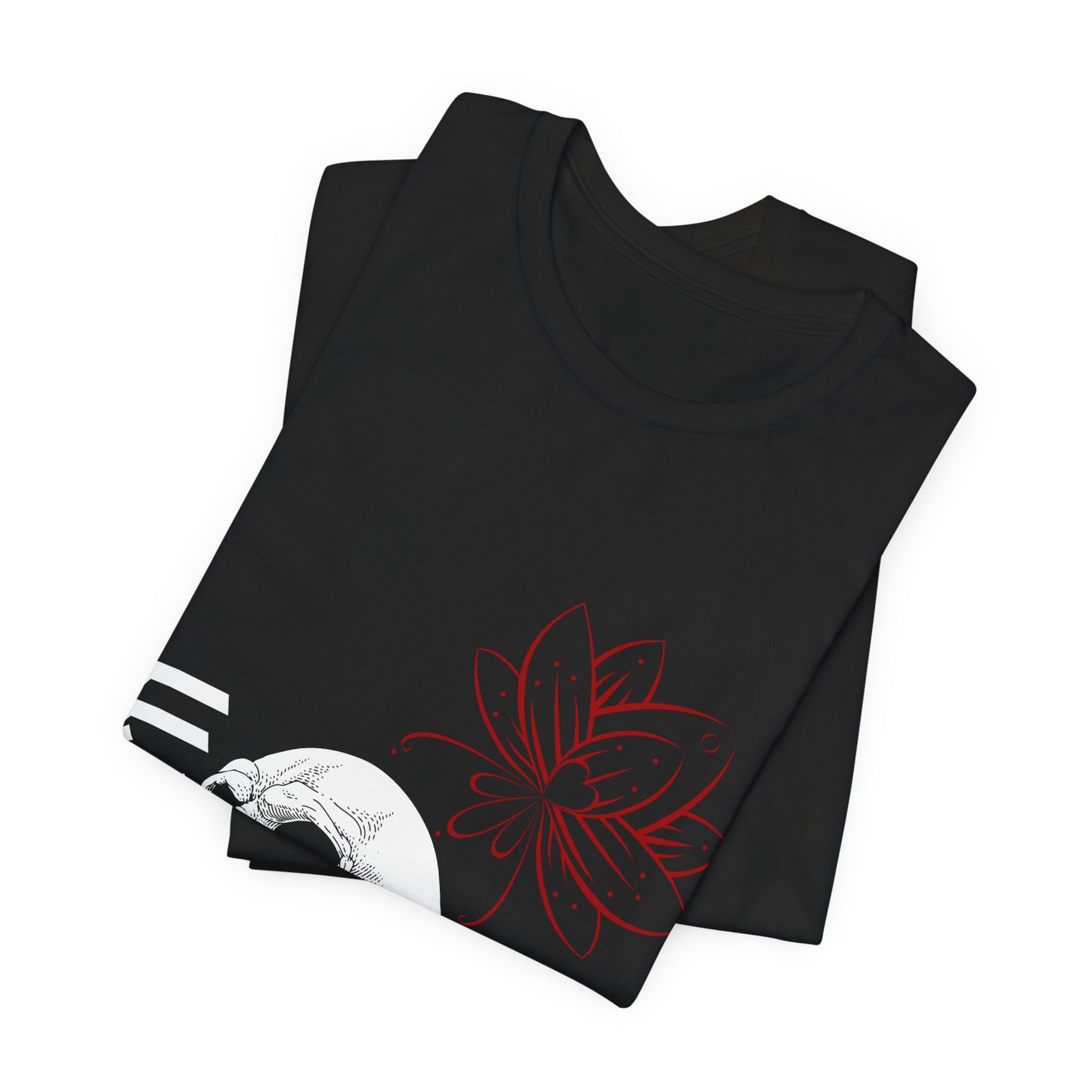 Reborn Skull Graphic Tee: Gothic Crown Design
