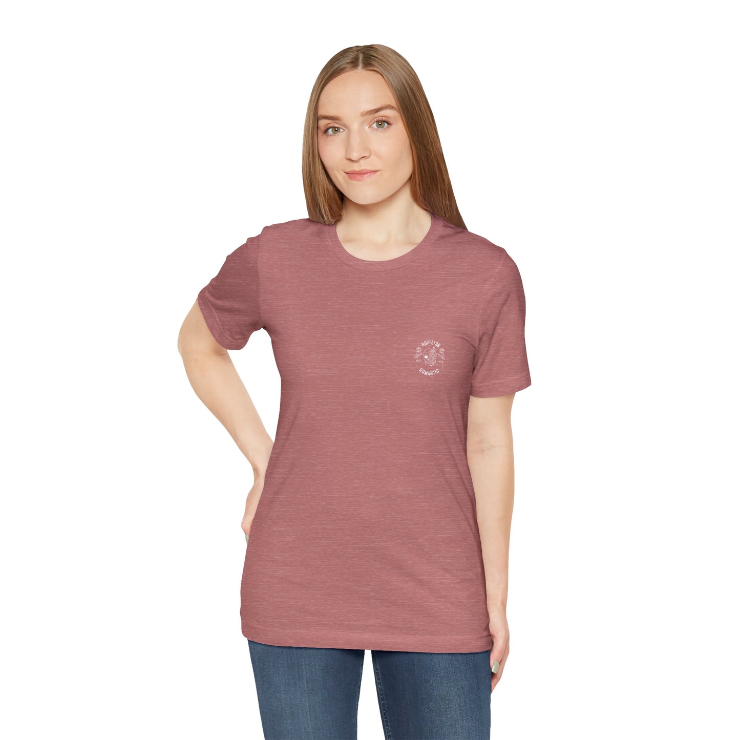 Hopeless Romantic T-Shirt: Red Rose Skeleton, Gothic Grunge Tee