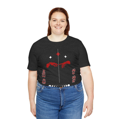 Gothic Moon Phases T-Shirt: Celestial Hands Graphic, USA Made