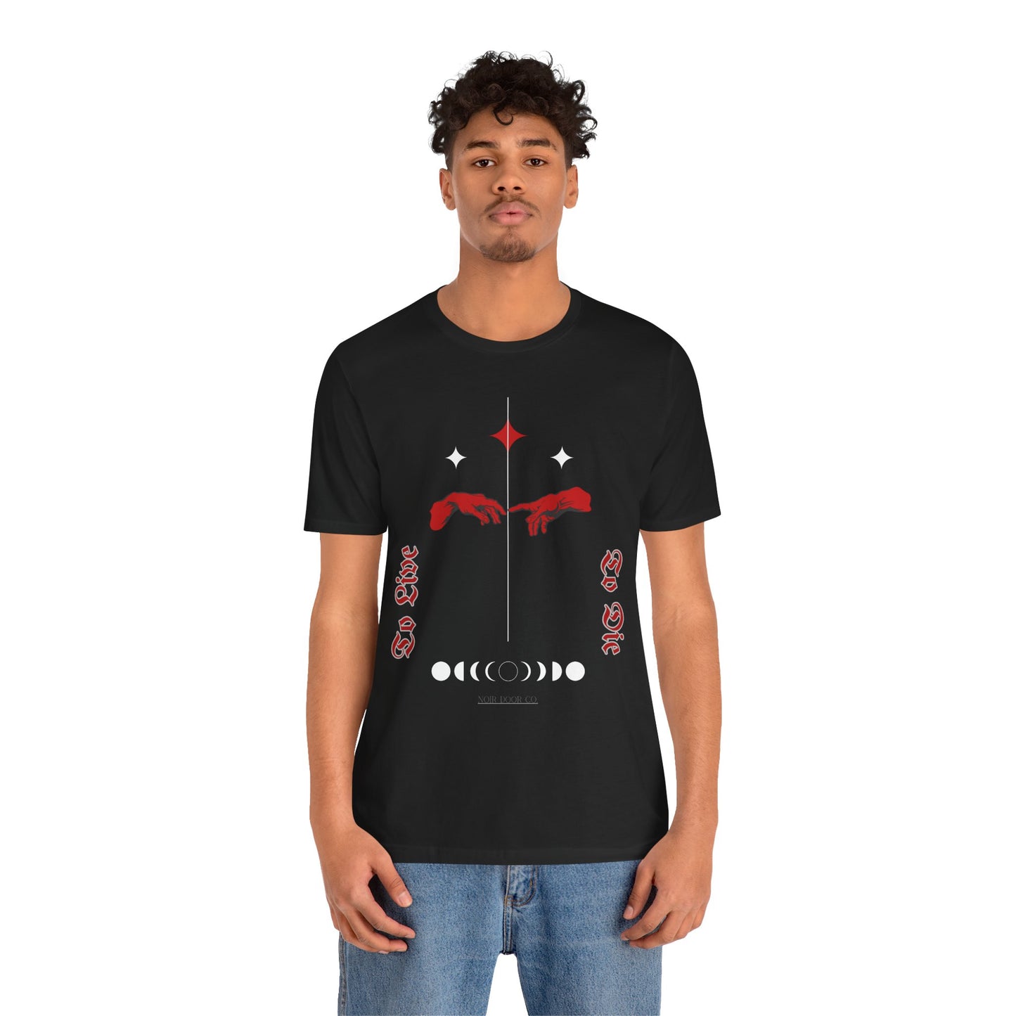 Gothic Moon Phases T-Shirt: Celestial Hands Graphic, USA Made