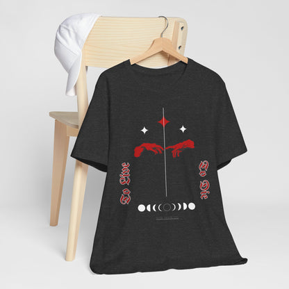 Gothic Moon Phases T-Shirt: Celestial Hands Graphic, USA Made