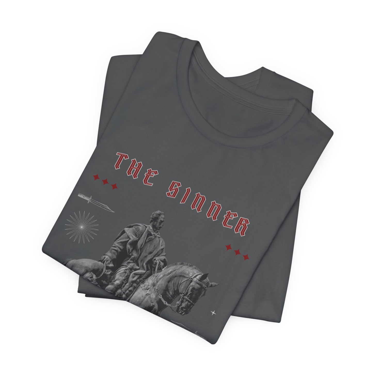 Sinner Tarot T-Shirt: Rebellious Knight, Dark Art Tee