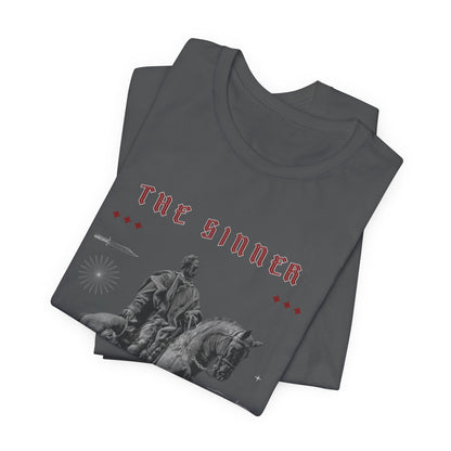Sinner Tarot T-Shirt: Rebellious Knight, Dark Art Tee