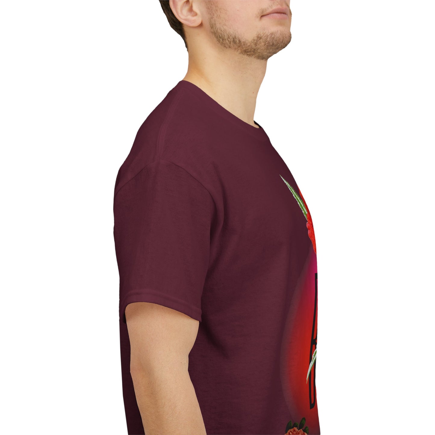 Floral Bloom Graphic Tee: Vibrant Botanical Rose Shirt