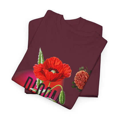 Floral Bloom Graphic Tee: Vibrant Botanical Rose Shirt
