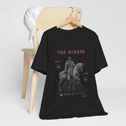 Sinner Tarot T-Shirt: Rebellious Knight, Dark Art Tee