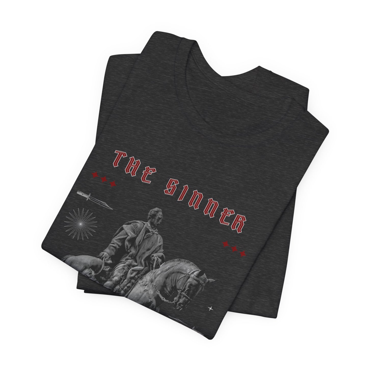 Sinner Tarot T-Shirt: Rebellious Knight, Dark Art Tee
