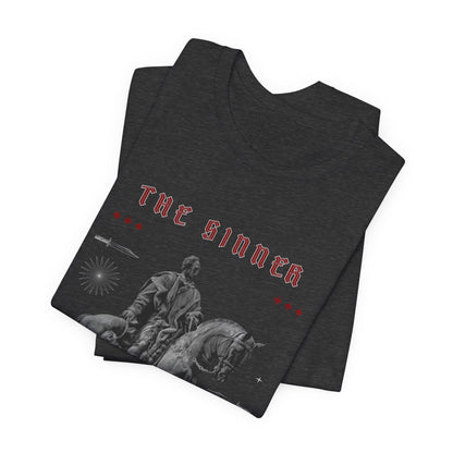 Sinner Tarot T-Shirt: Rebellious Knight, Dark Art Tee