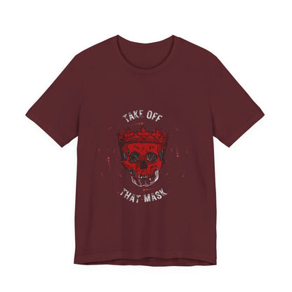 Gothic Red Skull Graphic Tee - Noir Door Dark Art Top