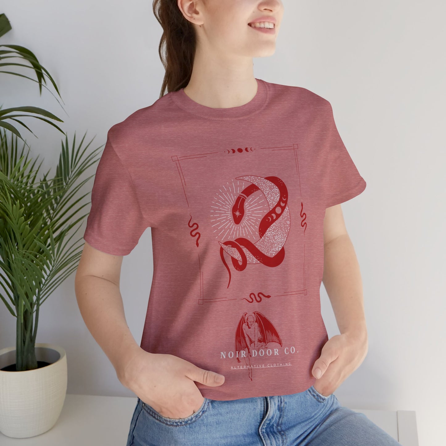 Mystical Snake Moon T-Shirt: Occult Graphic Tee, USA Made