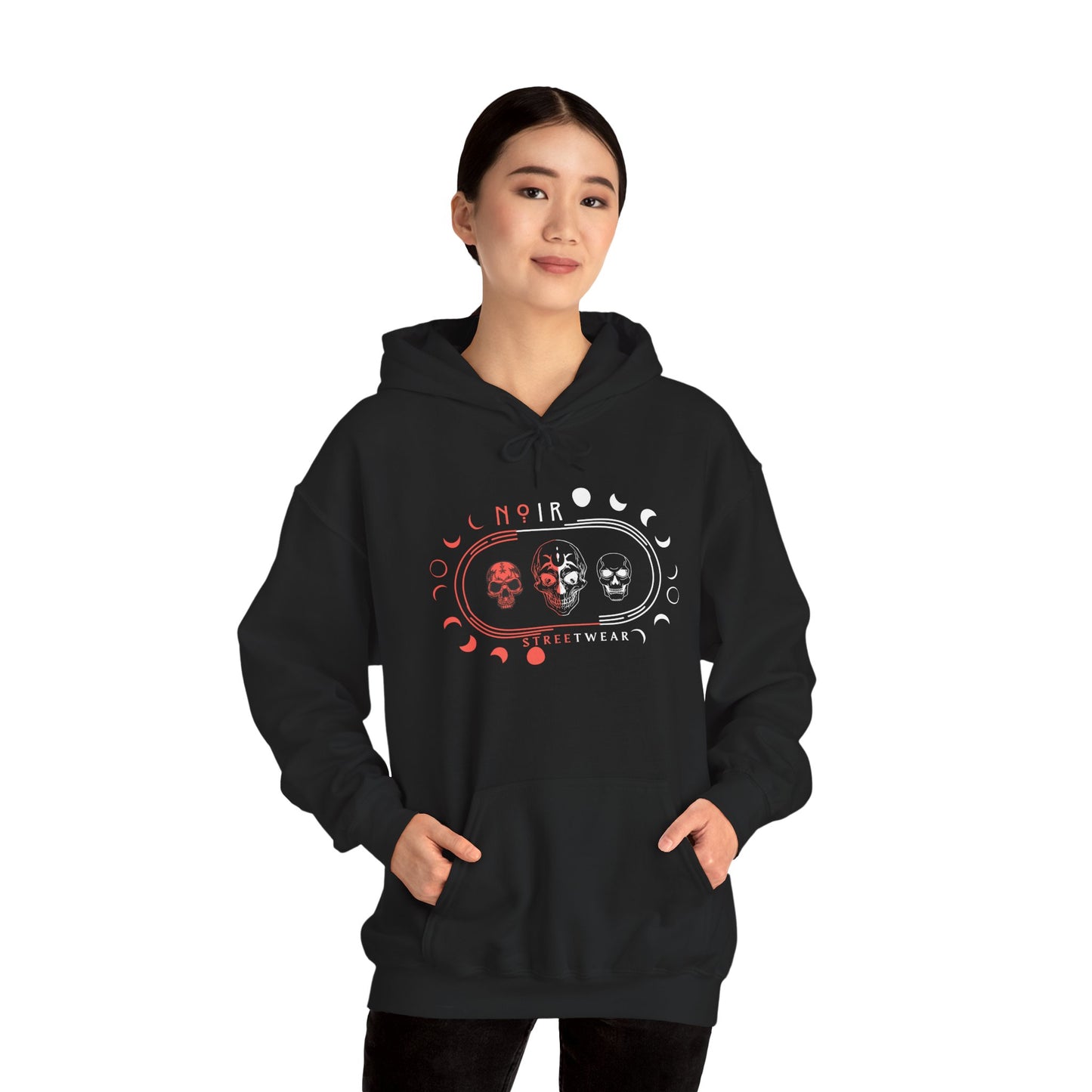 Celestial Oversized Hoodie for Her, Gothic Skull and Moon Pullover, Unique Alternative Apparel, Dark Aesthetic Top, Moody Fashion for Fall