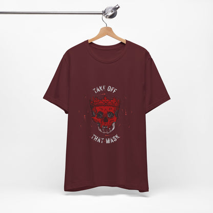 Gothic Red Skull Graphic Tee - Noir Door Dark Art Top