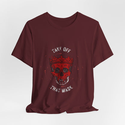Gothic Red Skull Graphic Tee - Noir Door Dark Art Top