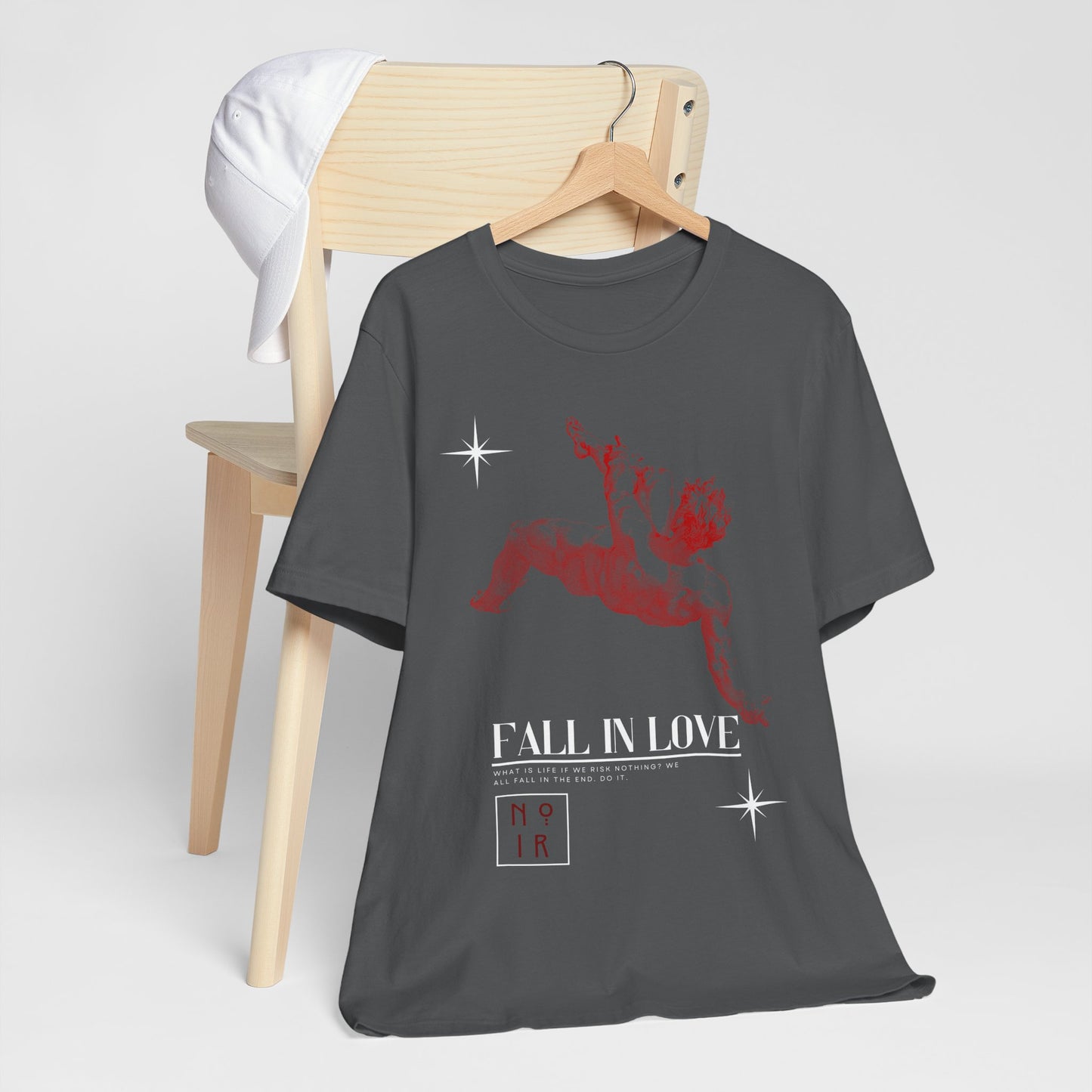 Gothic Skater Tee: Greek Statue, Fall In Love - USA Made