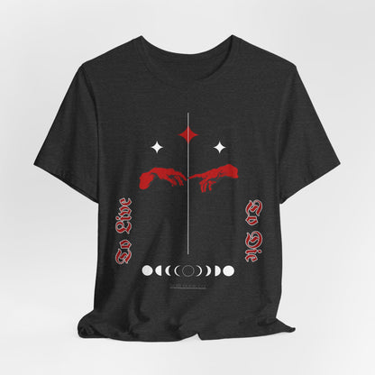 Gothic Moon Phases T-Shirt: Celestial Hands Graphic, USA Made