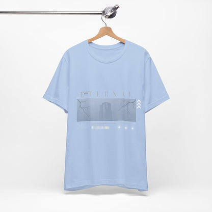 Eternal Skyscraper T-Shirt: Gothic Cityscape, Lightning Bolt Apparel