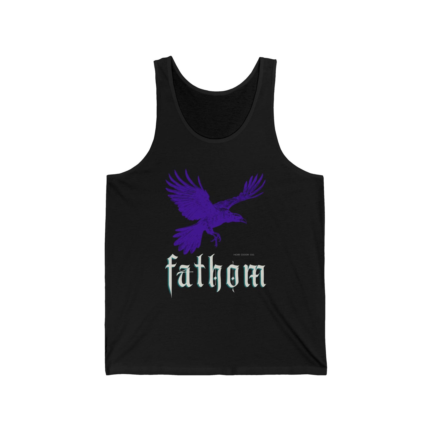Gothic Raven Graphic Tank Top: Violet Fathom, Dark Academia