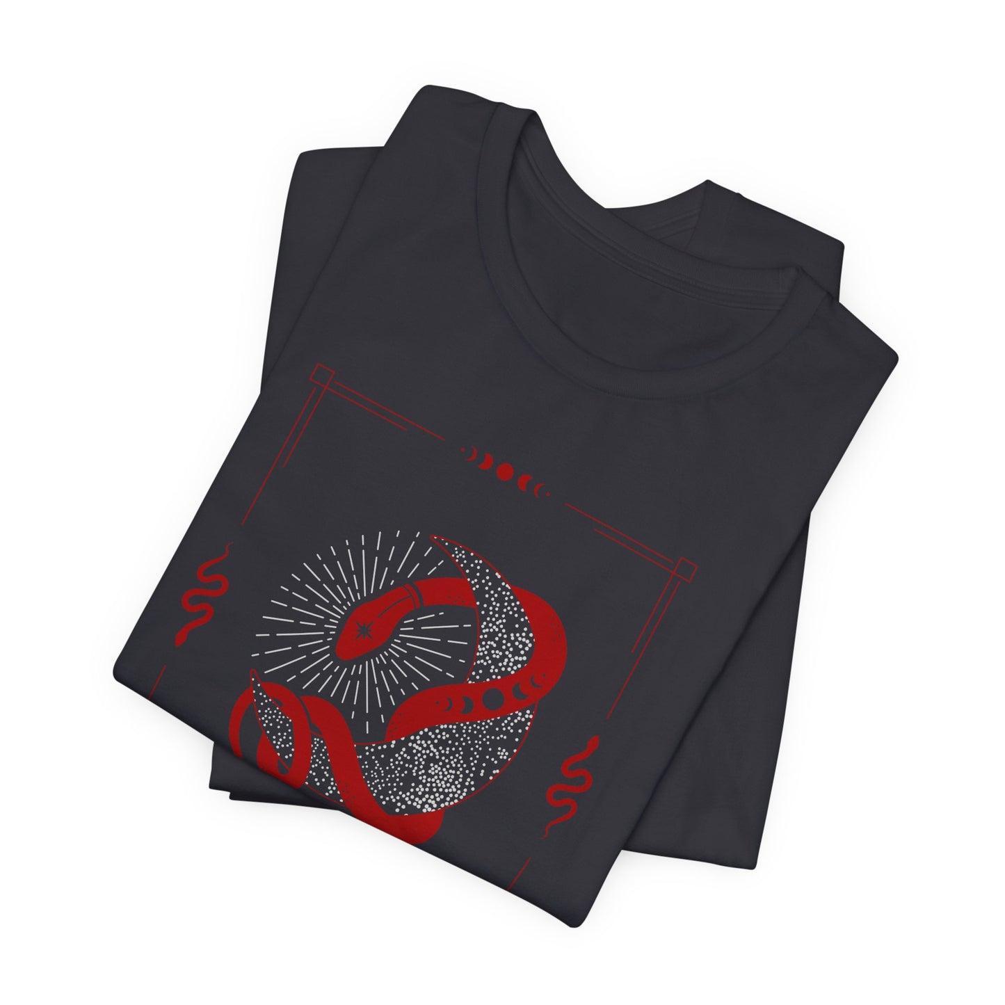 Mystical Snake Moon T-Shirt: Occult Graphic Tee, USA Made