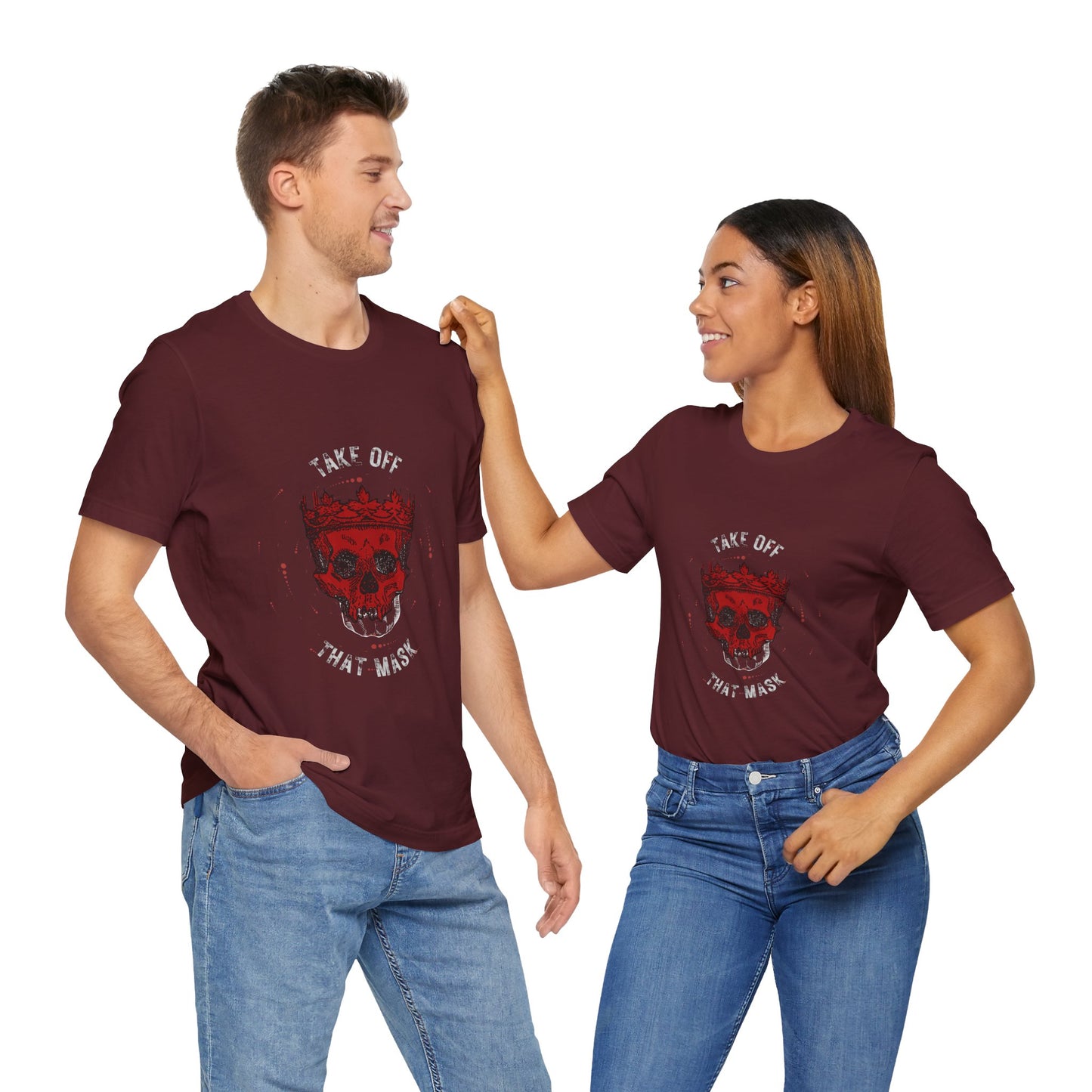 Gothic Red Skull Graphic Tee - Noir Door Dark Art Top
