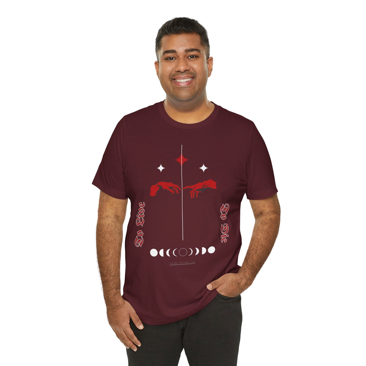Gothic Moon Phases T-Shirt: Celestial Hands Graphic, USA Made