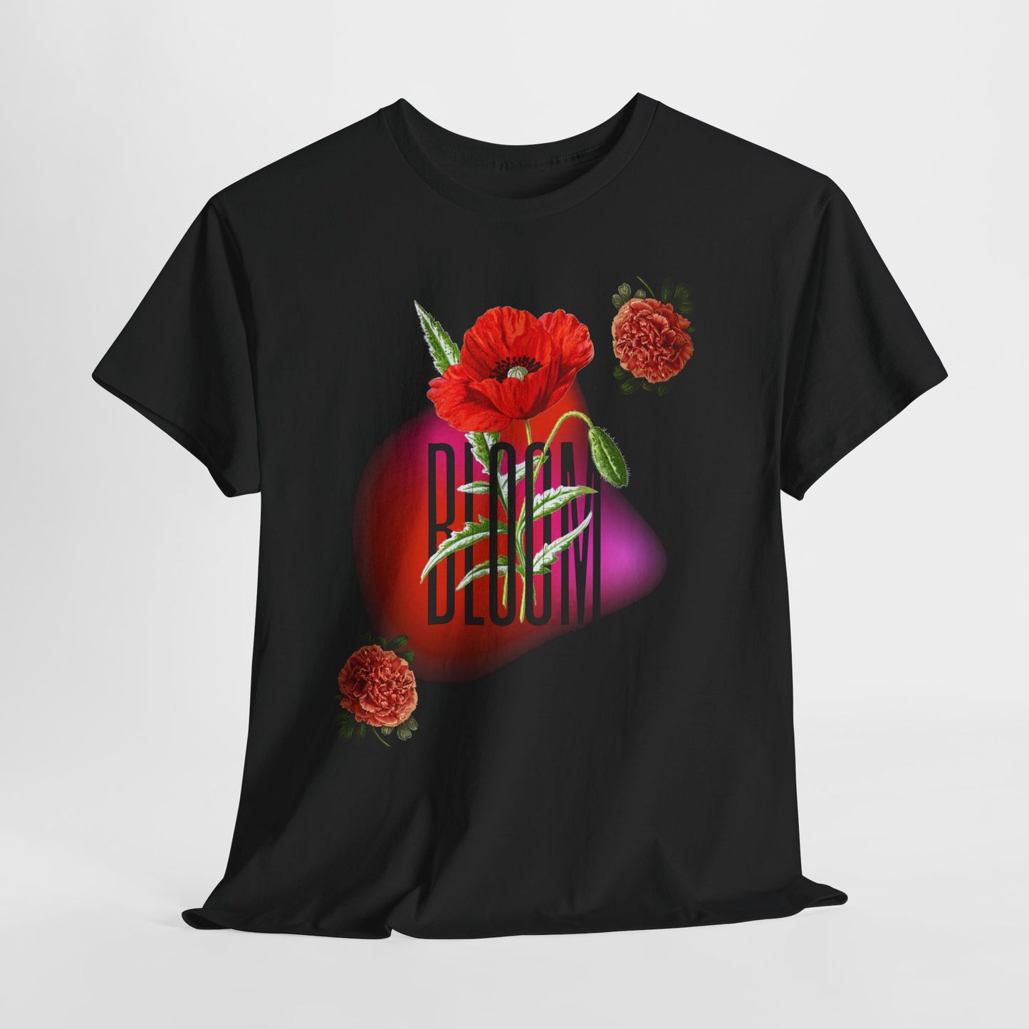 Floral Bloom Graphic Tee: Vibrant Botanical Rose Shirt