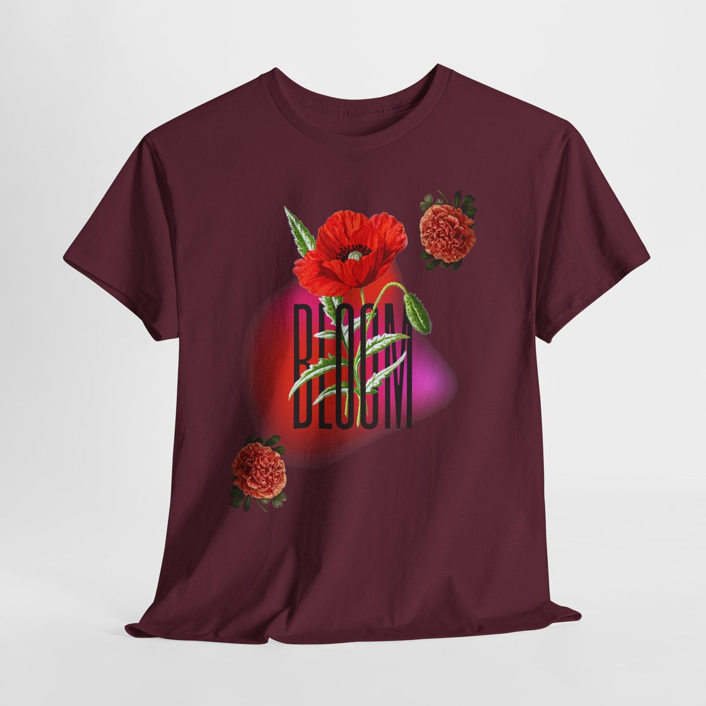 Floral Bloom Graphic Tee: Vibrant Botanical Rose Shirt