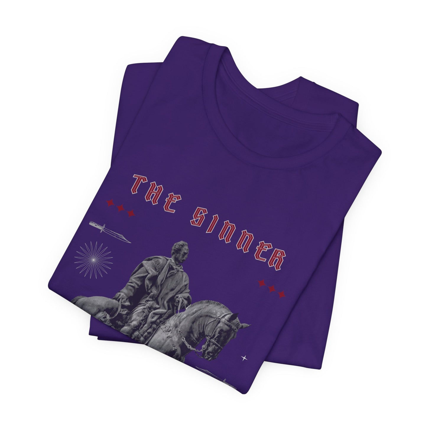 Sinner Tarot T-Shirt: Rebellious Knight, Dark Art Tee