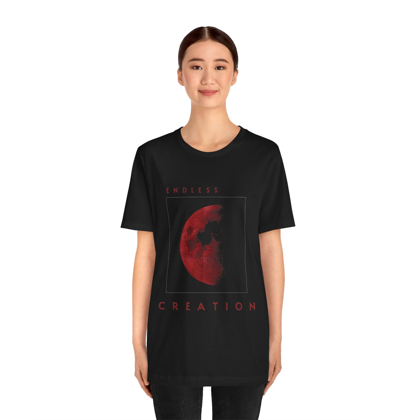 Red Moon Graphic T-Shirt: Celestial Witchy Top, Astrology Gift