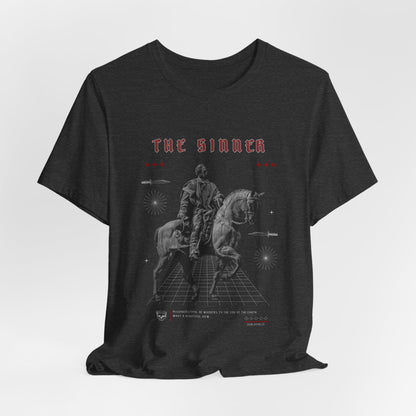 Sinner Tarot T-Shirt: Rebellious Knight, Dark Art Tee